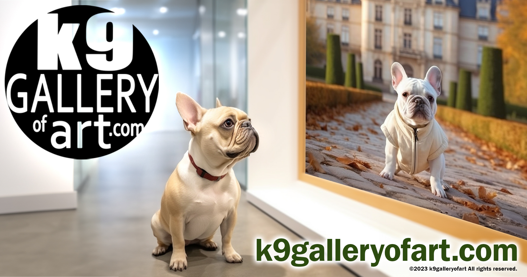 Frenchie Visits the k9 Gallery of Art